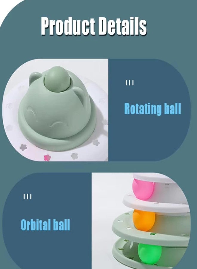 KittuPet Pet Interactive Movement Toys Cat Toy Roller 3 Layers Roller Exercise Tracks Tower Interactive Cat Toy Ball - Image 2